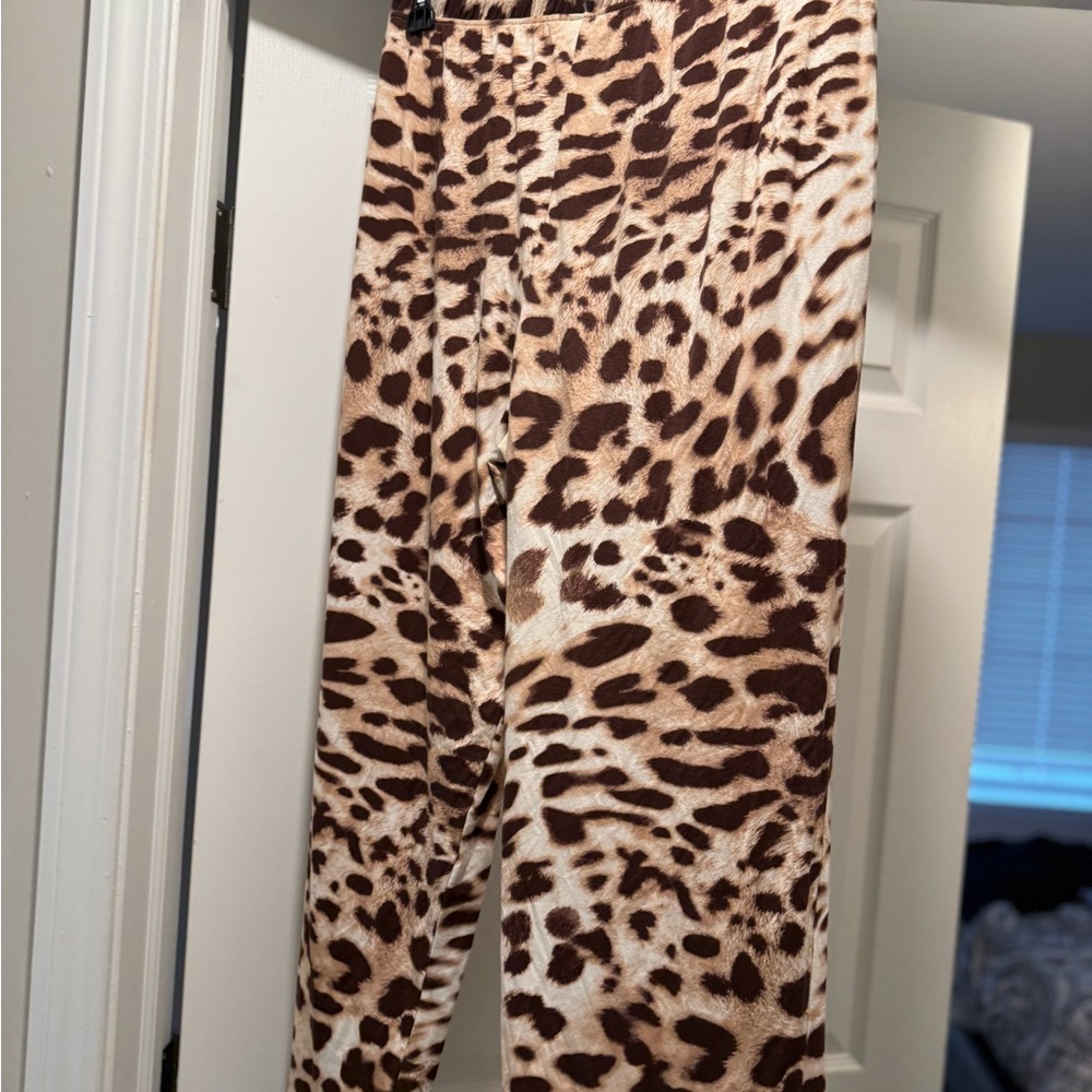 Soma Brown and Cream Animal Print Leggings